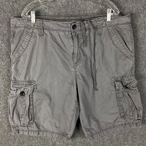 Union Cargo Shorts Men's 40 Regular Fit Gray 100% Cotton Adults Outdoors‎